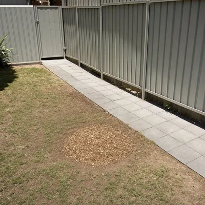After: Stump grind on a steep backyard slope, North Shore